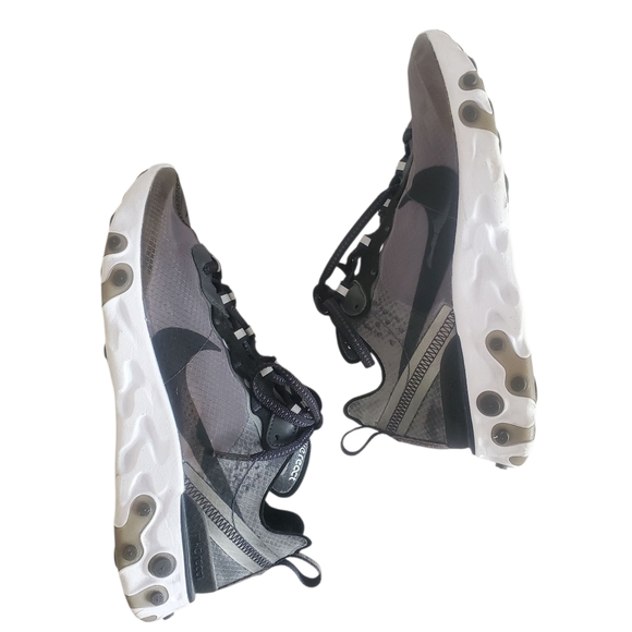 NIKE React Element 87 Black Anthracite/Gray Walking Performance Sneakers W7.5 M6 - Picture 8 of 12